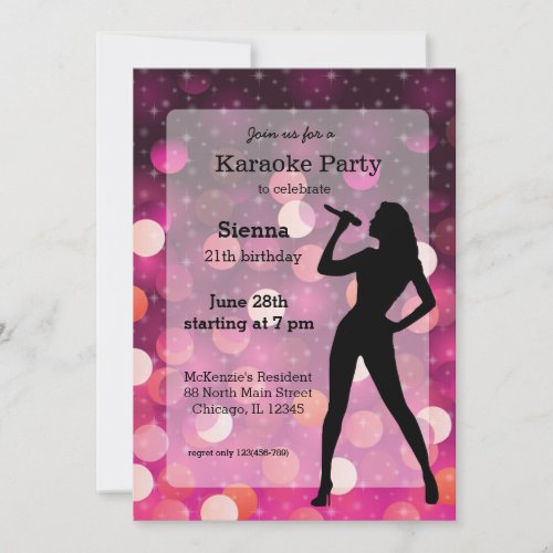 Karaoke party invitation