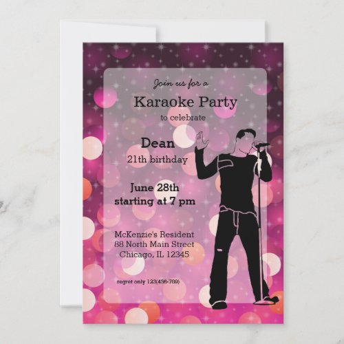 Karaoke party invitation