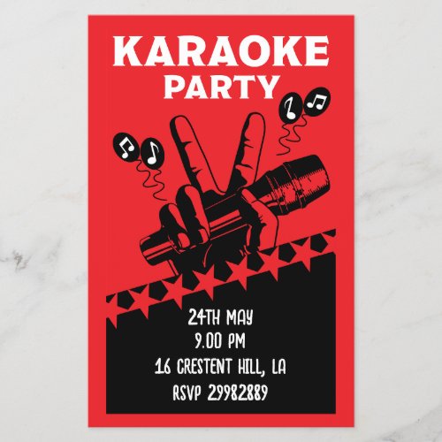 Karaoke Party Invite Flyer