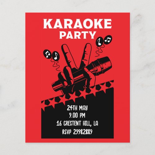 Karaoke Party Invite Flyer