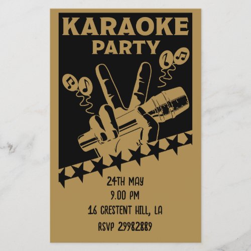 Karaoke Party Invite Flyer