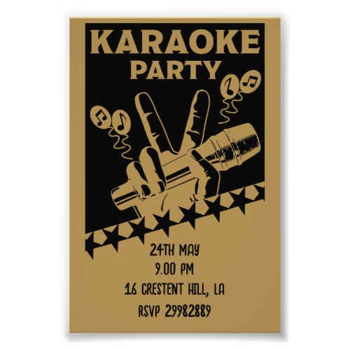 Karaoke Party Invite Photo Print