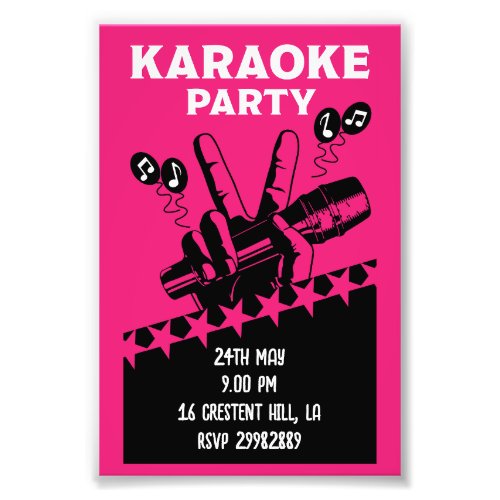 Karaoke Party Invite Photo Print