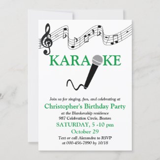 Karaoke Party Musical Scale Microphone Green