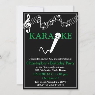 Karaoke Party Musical Scale Microphone Green