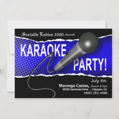 Karaoke Party Night Invitation