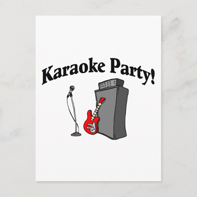 Karaoke Party Postcard (Front)