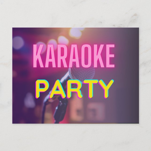 KARAOKE PARTY POSTCARD (Front)