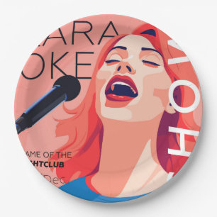 Karaoke party show paper plates