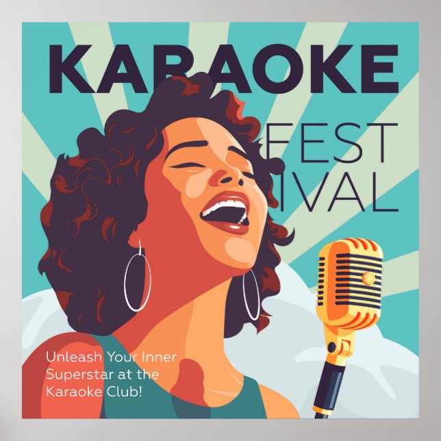 Karaoke party show poster (Front)