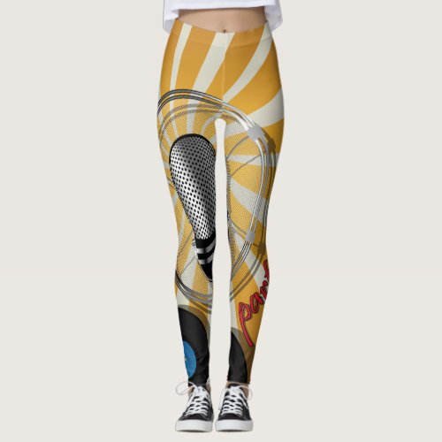 Karaoke Party Singing Leggings