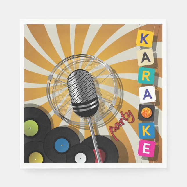Karaoke Party Singing Napkins (Front)
