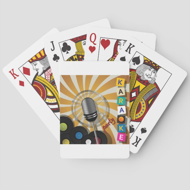 Karaoke Party Singing Playing Cards (Back)