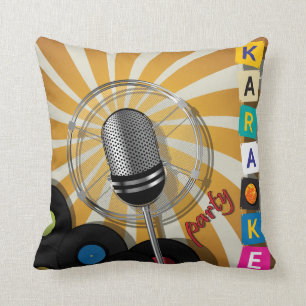Karaoke Party Throw Pillow