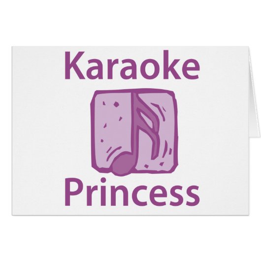 Karaoke Princess Cards (Front Horizontal)