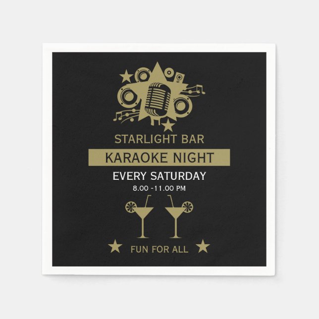 Karaoke Promotion Wall Napkins (Front)