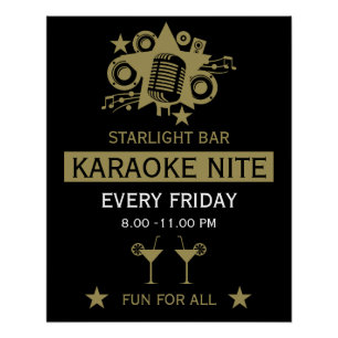 Karaoke Promotion Wall Poster