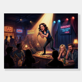 Karaoke Queen: Humorous Poster