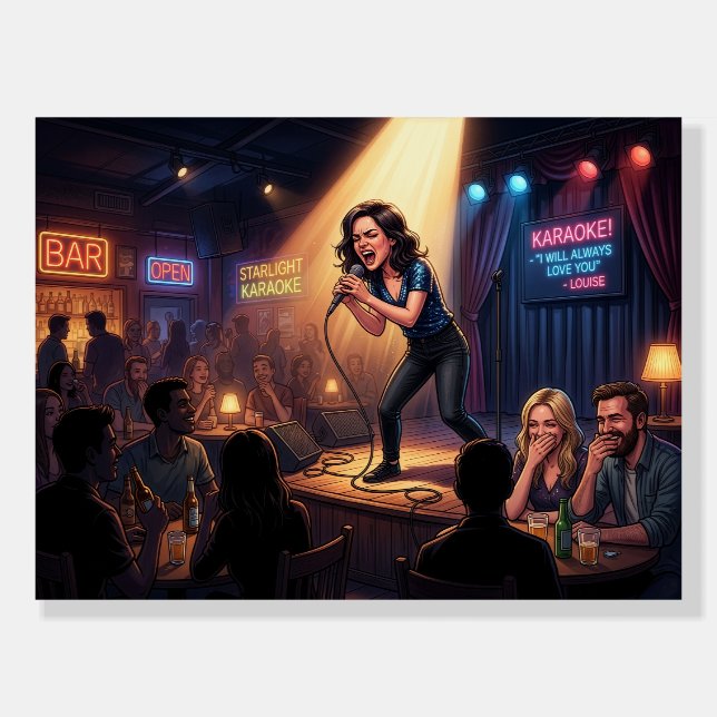 Karaoke Queen: Humorous Poster (Front)