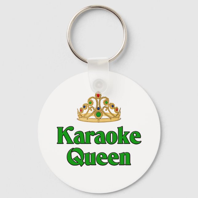 Karaoke Queen Keychain (Front)