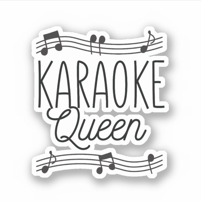 KARAOKE QUEEN  STICKER (Front)