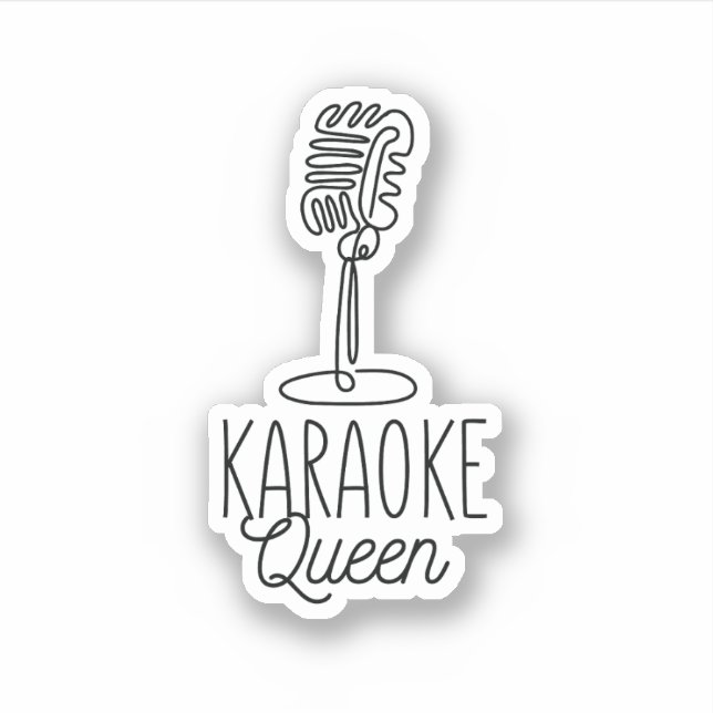 KARAOKE QUEEN  STICKER (Front)