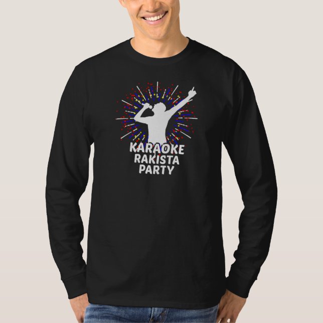 Karaoke Rakista Party Design for Philippines Fans T-Shirt (Front)