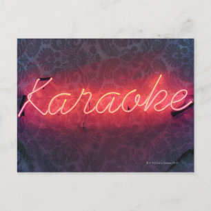 Karaoke Sign Postcard