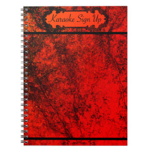 Karaoke Sign Up Notebook
