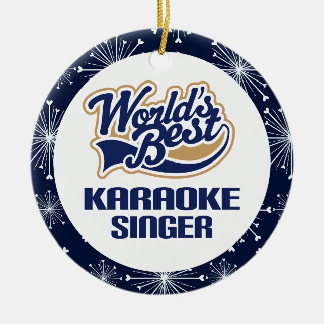 Karaoke Singer Gift Ornament (Front)