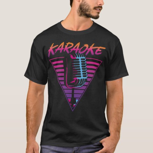 Karaoke Singer Karaoke Retro 80s 90s T_Shirt