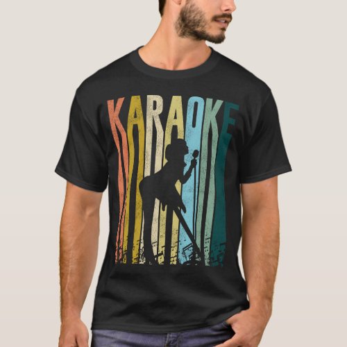 Karaoke Singer Karaoke Retro Vintage T_Shirt