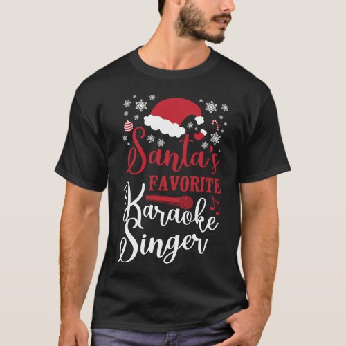 Karaoke Singer Santas Favorite Karaoke Singer T_Shirt