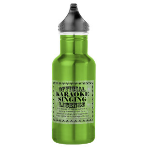 Karaoke Singing License Stainless Steel Water Bottle