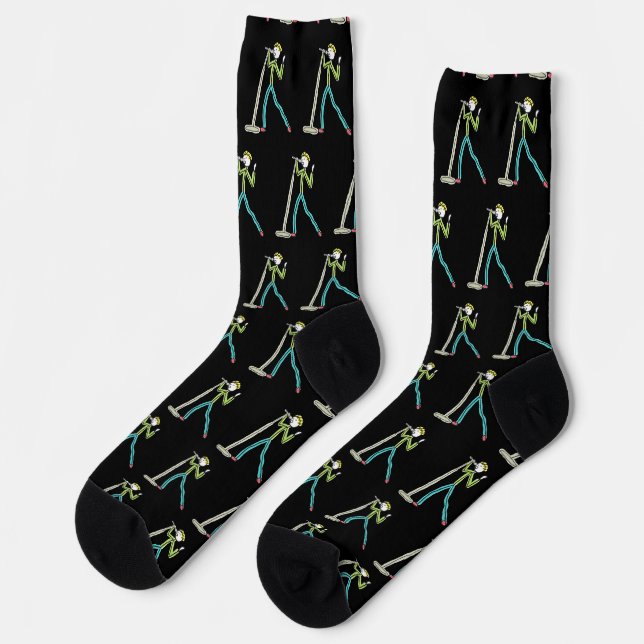 Karaoke Singing Stickman Socks (Left)