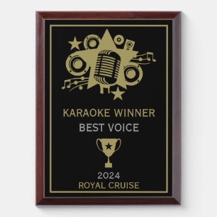 Karaoke Winner Award Plaque