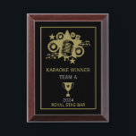 Karaoke Winner Award Plaque<br><div class="desc">Karaoke Winner. ©Copyright HGIFY Stores Only. Add Your Own Text.</div>