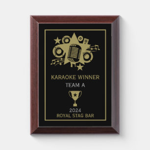 Karaoke Winner Award Plaque