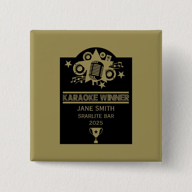 Karaoke Winner Button (Front)