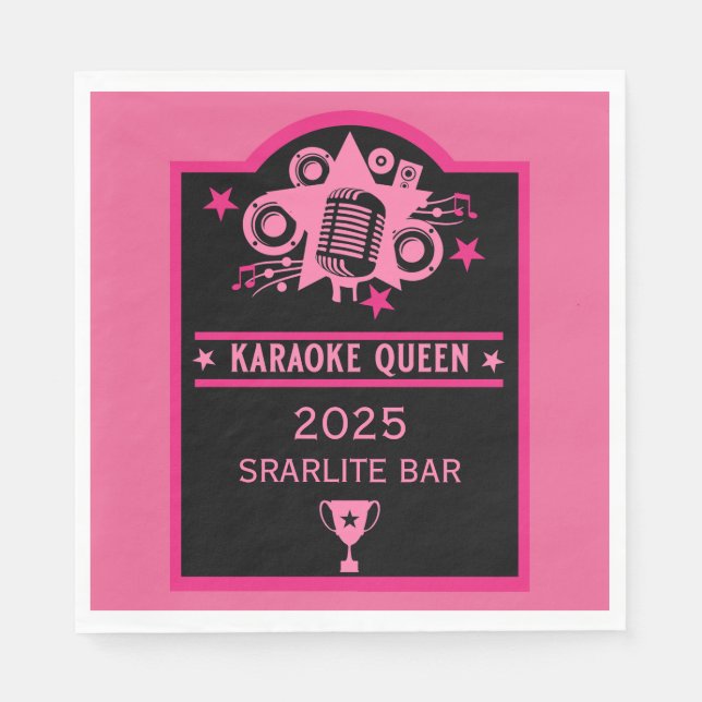 Karaoke Winner Napkins (Front)