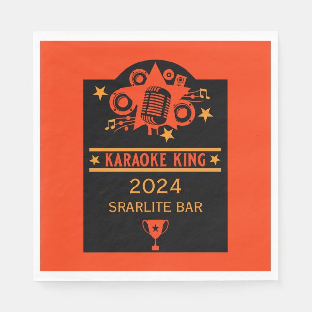Karaoke Winner Napkins (Front)