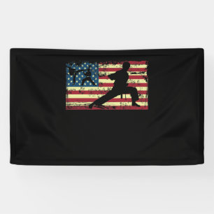 Karate American Flag Martial Arts Banner