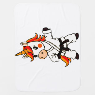 Karate and unicorn .Fantastic martial art Baby Blanket