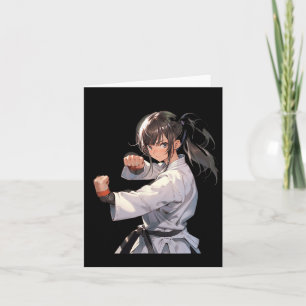Karate Anime Girl Taekwondo Fighter Martial Arts Card