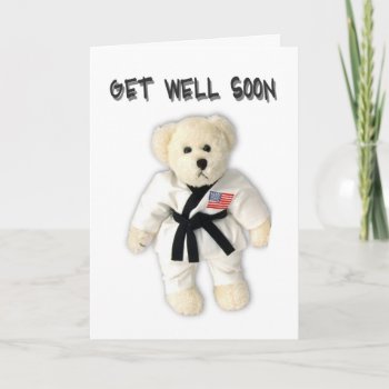 Karate Bear Get Well Soon Card by MartialArtsParty at Zazzle
