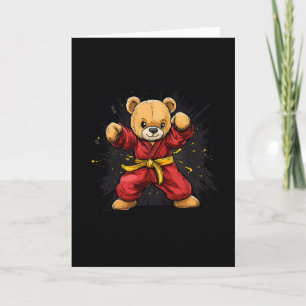 Karate Bear With Power And Precision For Kids Card