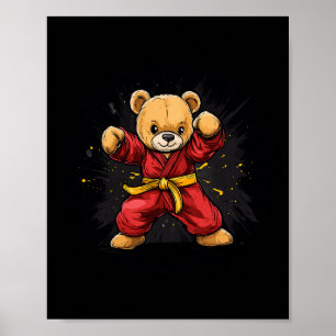 Karate Bear With Power And Precision For Kids  Poster