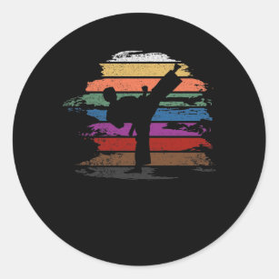 Karate Belt Colors Classic Round Sticker