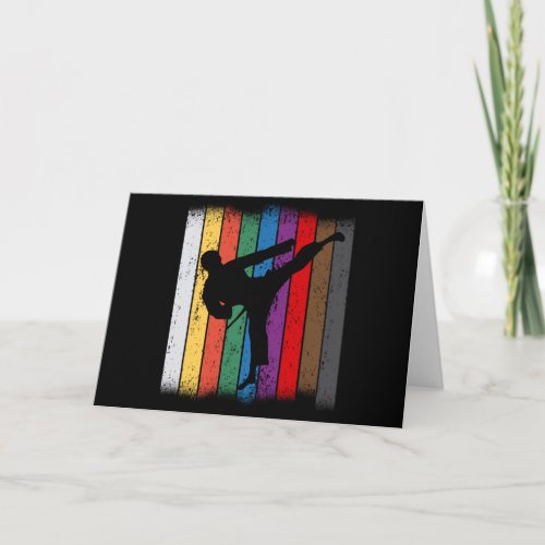 Karate Belt Colors Silhouette Card