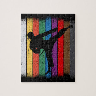 Karate Belt Colors Silhouette Jigsaw Puzzle